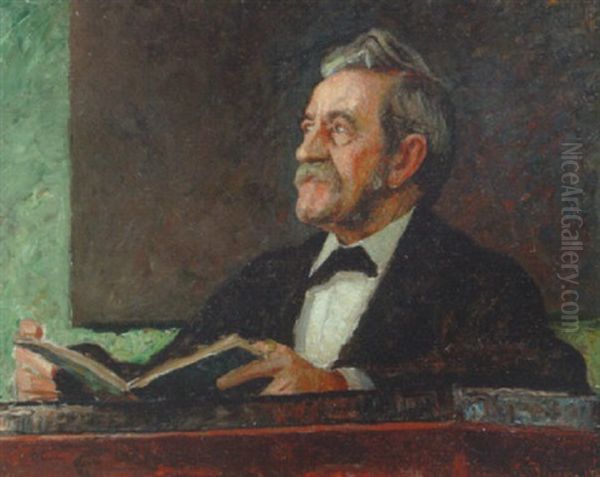 Carl Henrik Scharling Oil Painting by Laurits Tuxen