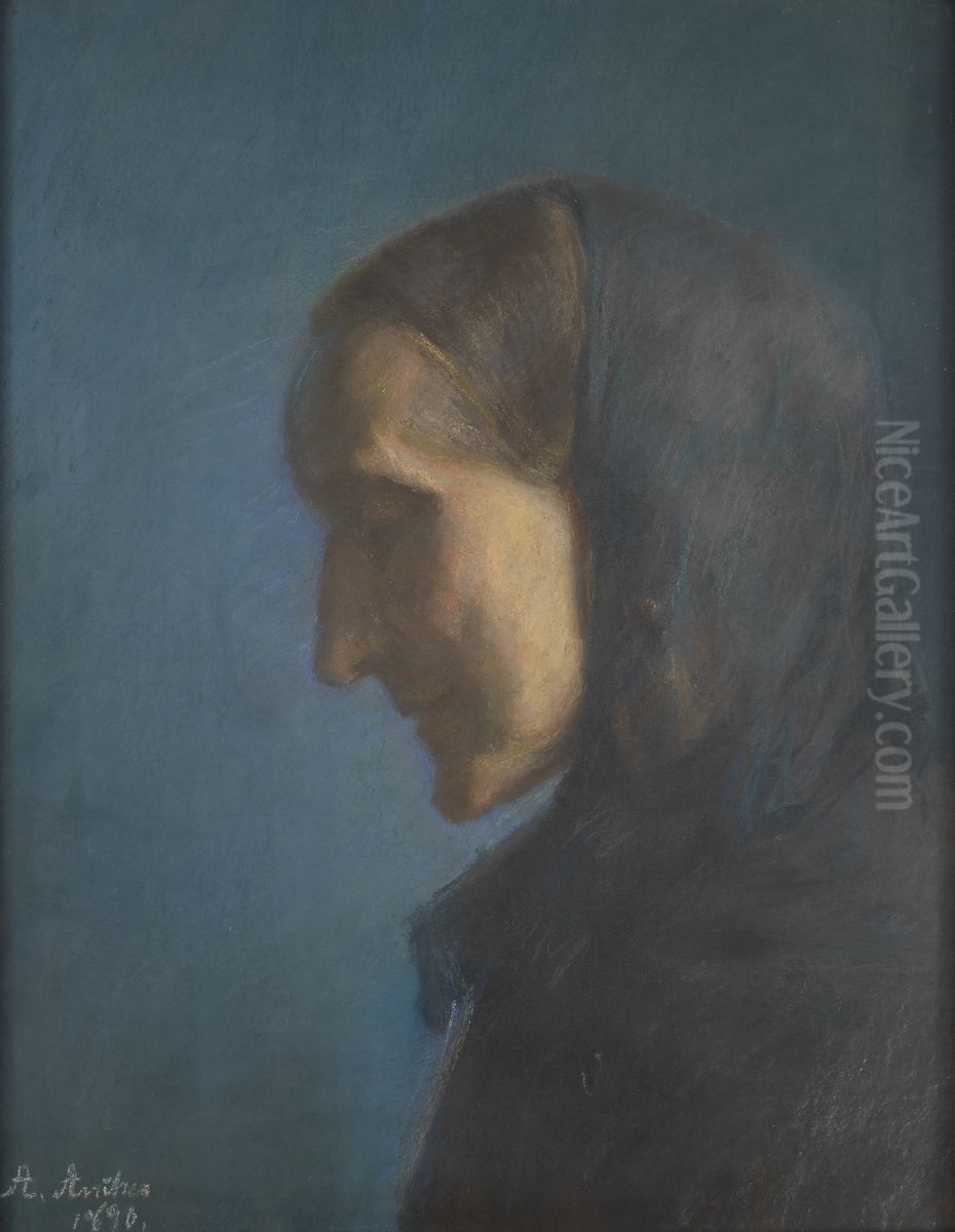 Mrs. Brondum Oil Painting by Anna Ancher