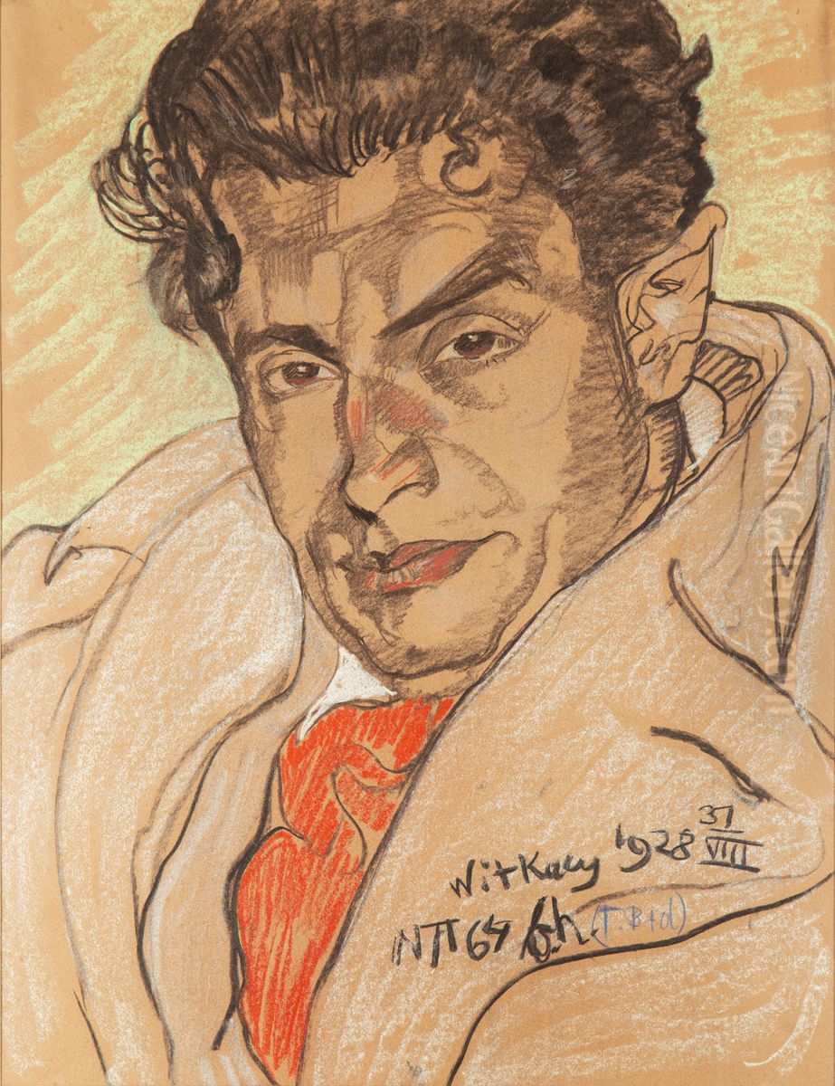 Portrait of a man Oil Painting by Stanislaw Ignacy Witkiewicz (Witkacy)