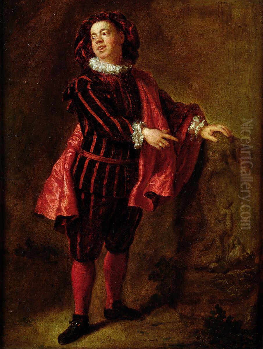 Angelo Constantini dans le role de Mezetin Oil Painting by Francois de Troy
