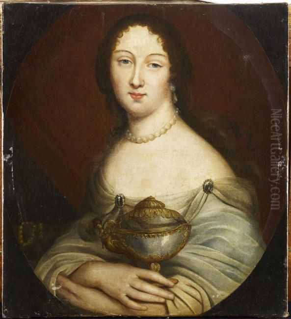 Portrait d'une dame inconnue Oil Painting by Pierre Mignard I