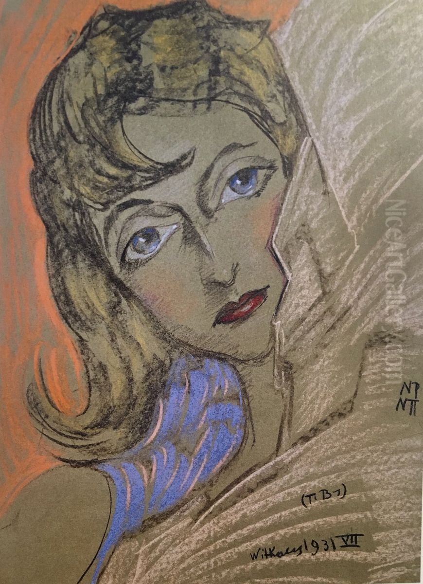 Portrait of Nena Stachurska Oil Painting by Stanislaw Ignacy Witkiewicz (Witkacy)