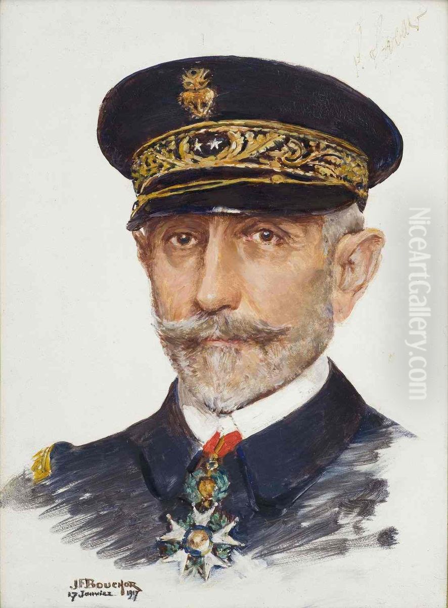 Portrait de l'amiral Lacaze (1860-1955) Oil Painting by Joseph-Felix Bouchor