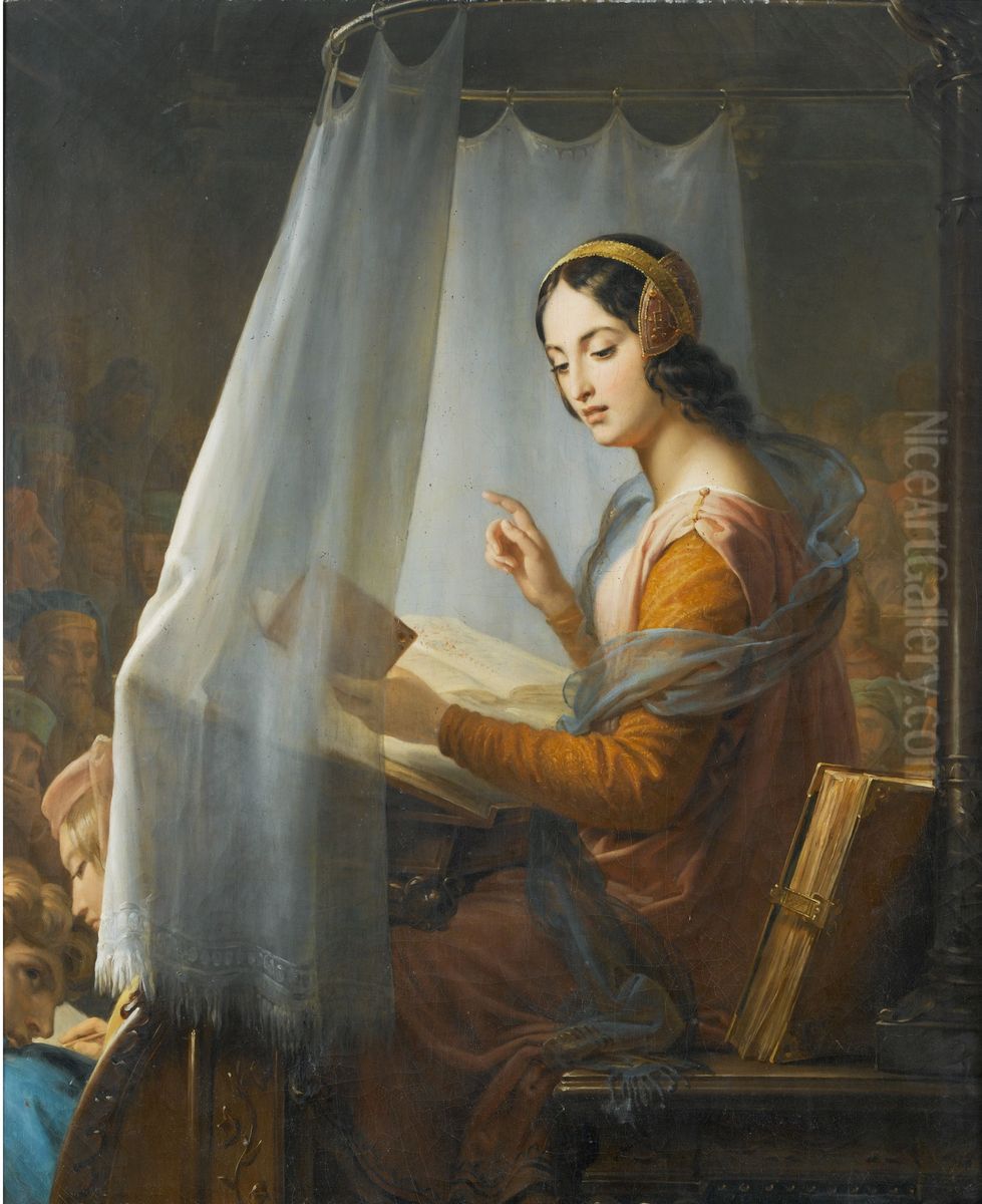 Novella d'Andrea Oil Painting by Marie-Eleonore Godefroid