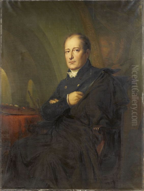 Portrait of Francois Gerard Oil Painting by Marie-Eleonore Godefroid