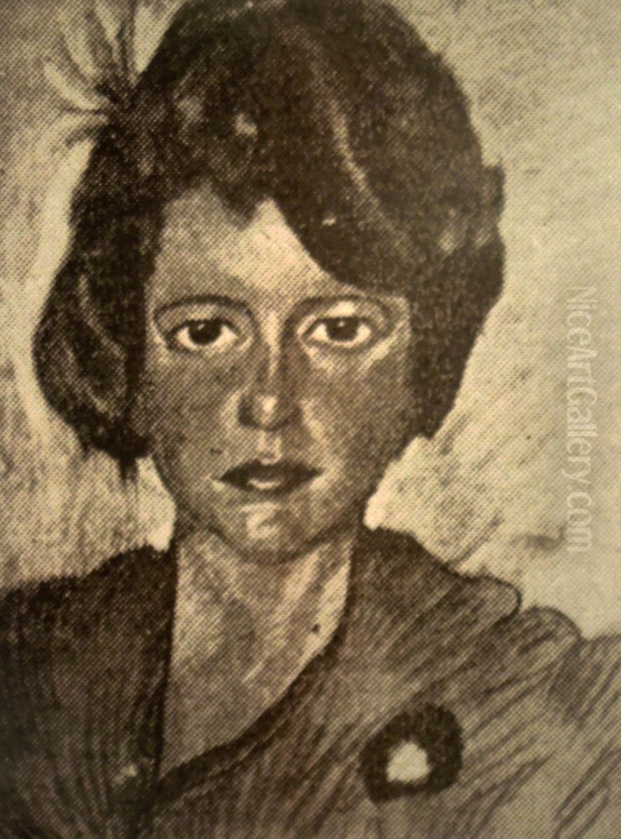 Portrait of Debora Vogel Oil Painting by Stanislaw Ignacy Witkiewicz (Witkacy)