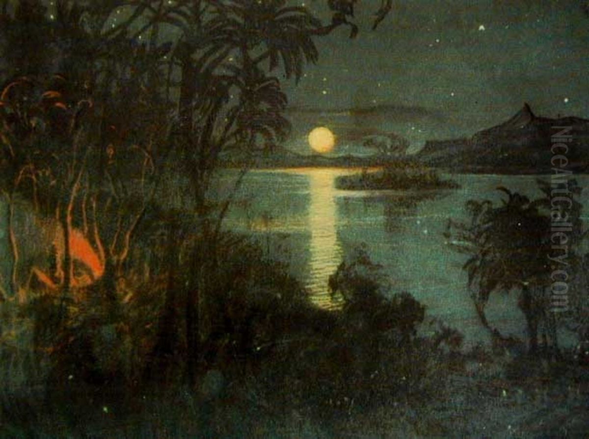 Wspomnienie z Cejlonu Oil Painting by Stanislaw Ignacy Witkiewicz (Witkacy)