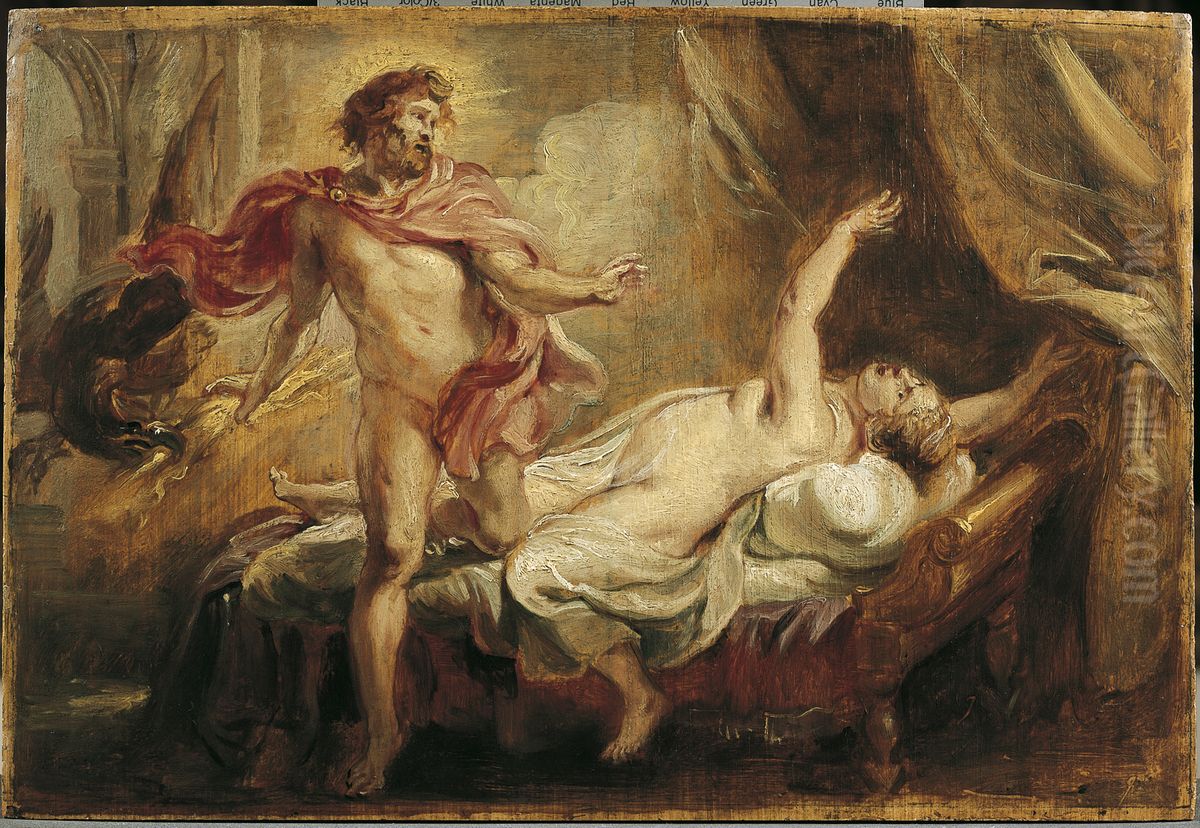 Jupiter and Semele (Ovid, Metamorphoses, III, 259-309) Oil Painting by (studio of) Rubens, Peter Paul