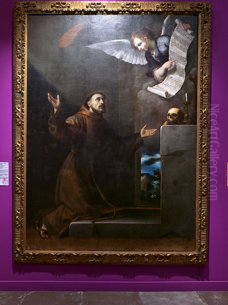 San Francisco recibiendo los Siete Privilegios Oil Painting by Jusepe de Ribera