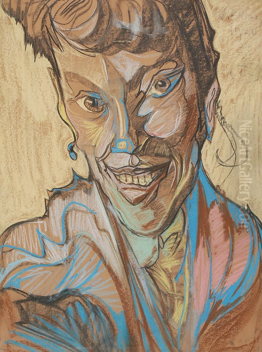 Portrait of a Woman Oil Painting by Stanislaw Ignacy Witkiewicz (Witkacy)