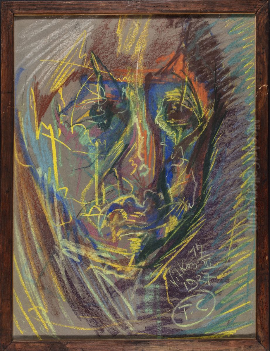 Portrait of Leon Reynel Oil Painting by Stanislaw Ignacy Witkiewicz (Witkacy)