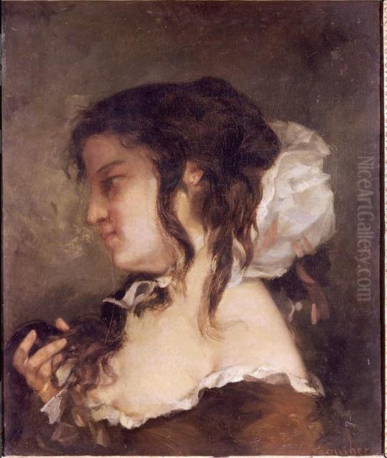 La Reflexion Oil Painting by Gustave Courbet