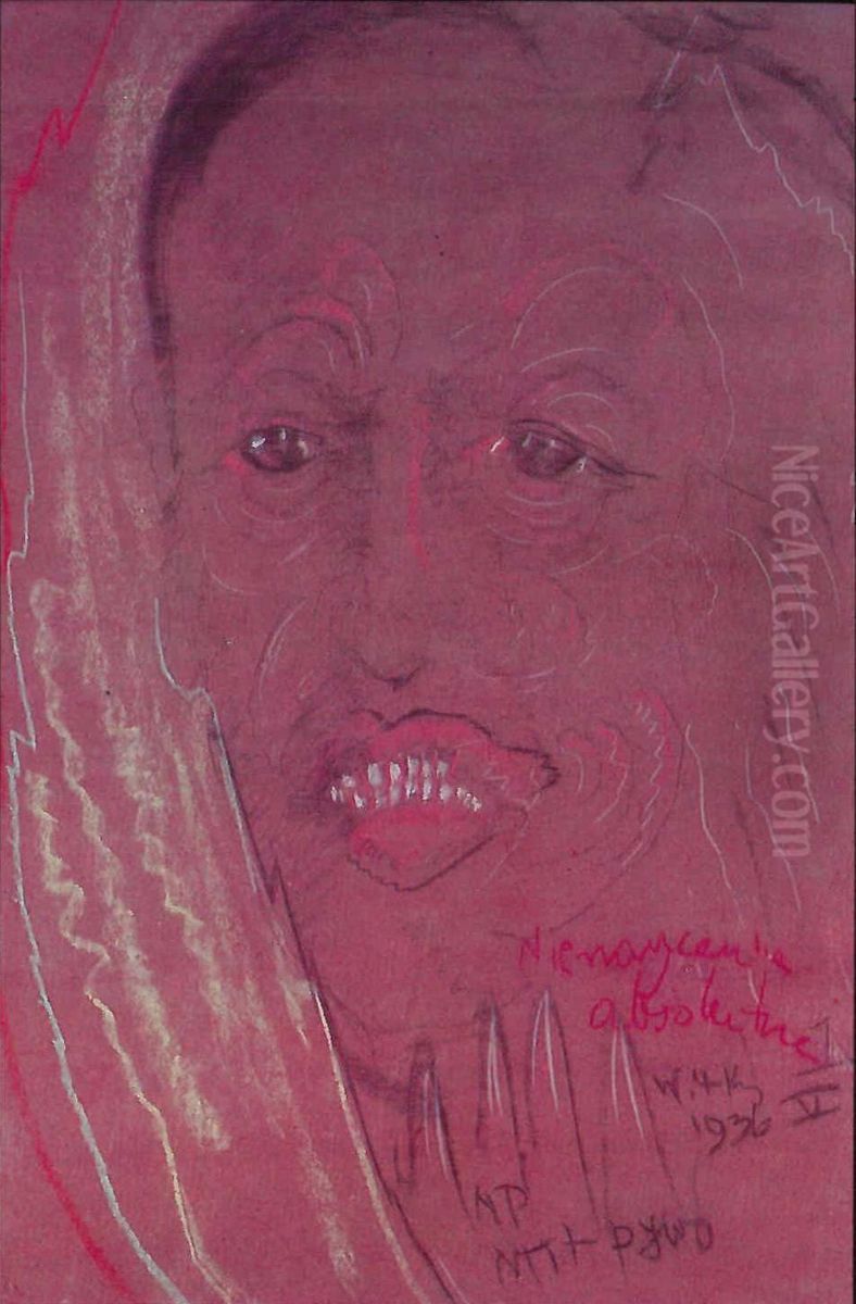 Portret meski Oil Painting by Stanislaw Ignacy Witkiewicz (Witkacy)