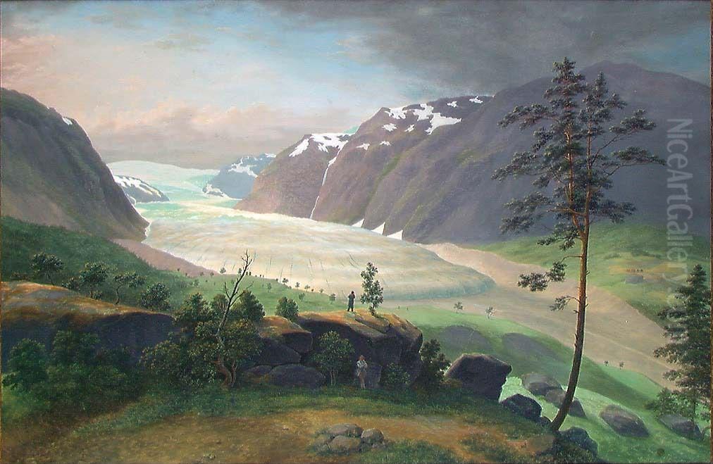 Nigardsbreen Oil Painting by Johannes Flintoe