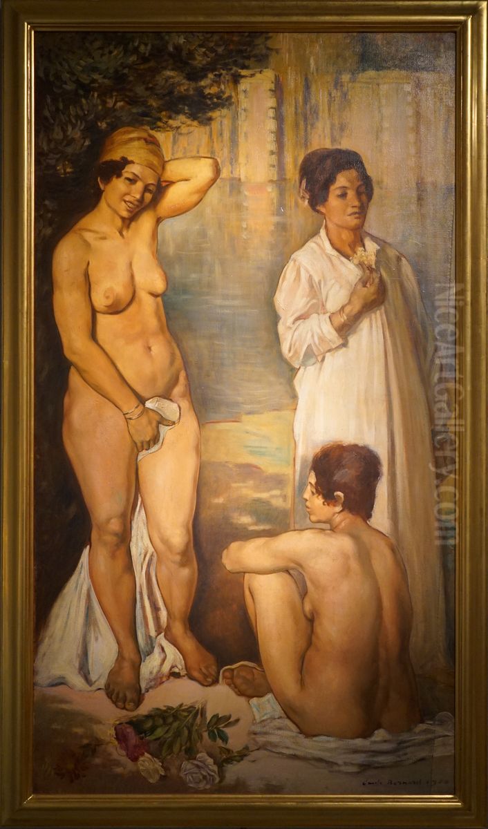 femmesfellahs au bain Oil Painting by Emile Bernard