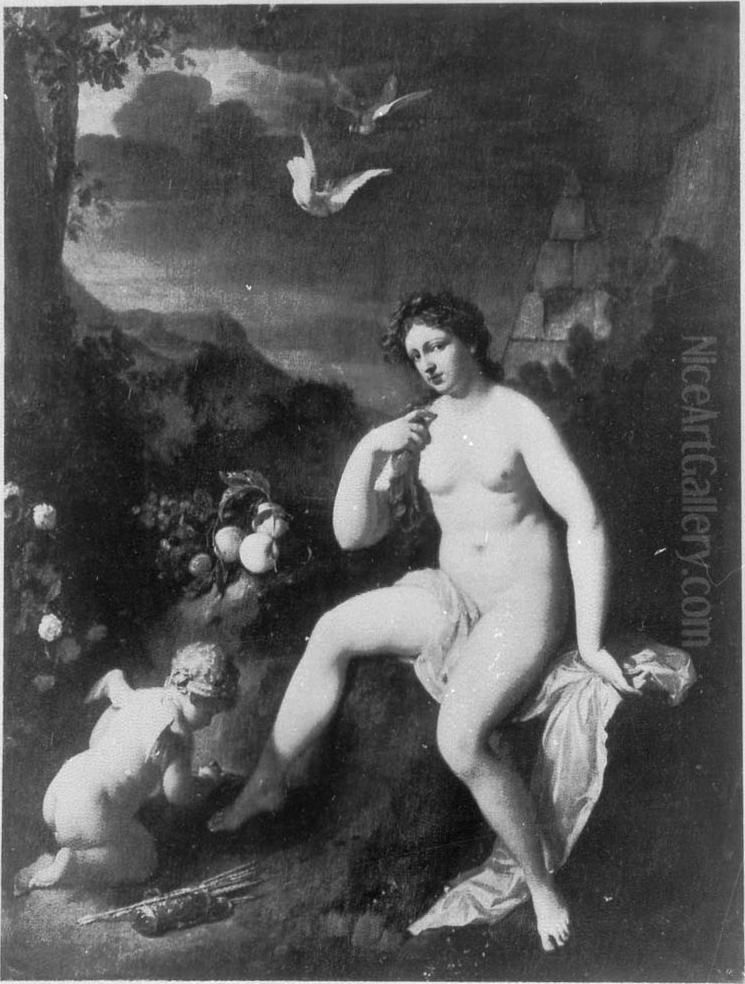 Venus en Amor Oil Painting by Adriaen Van Der Werff