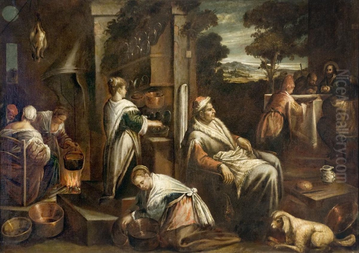 Die Junger in Emmaus Oil Painting by Jacopo Bassano