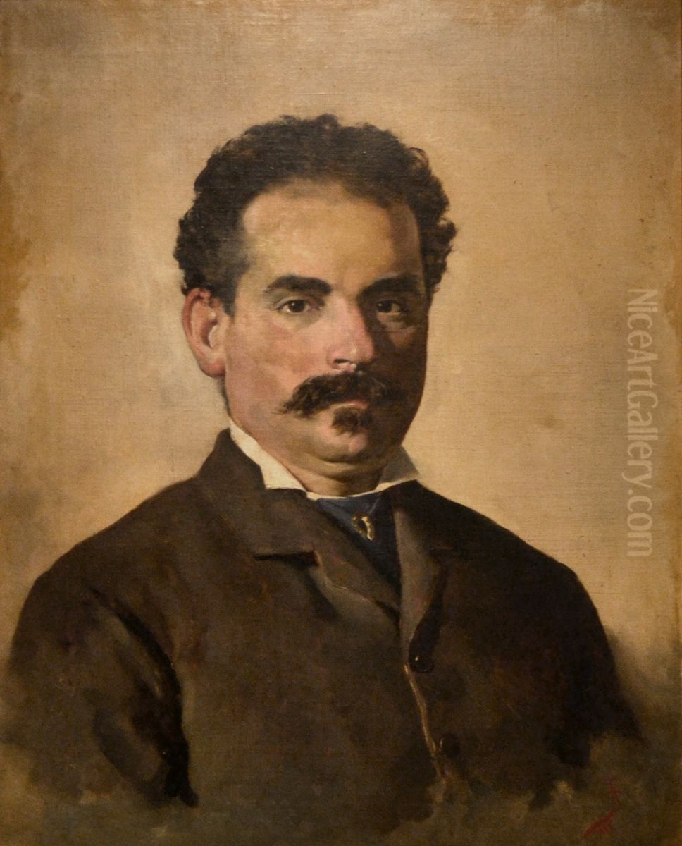 Maria Aguilo i Fuster Oil Painting by Antoni Fuster i Fortesa