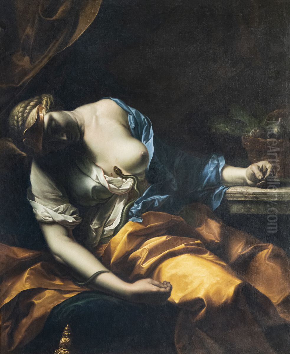 La mort de Cleopatre Oil Painting by Antoine Rivalz