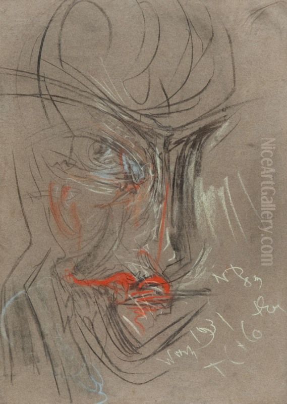 Portret Jadwigi Turowskiej-Leszczynskiej Oil Painting by Stanislaw Ignacy Witkiewicz (Witkacy)