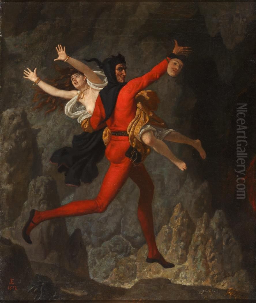 Mefistofeles Oil Painting by Joaquin Espalter Y Rull