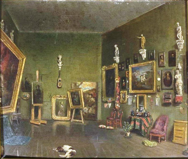 Interior de estudio Oil Painting by Manuel Cabral y Aguado Bejarano