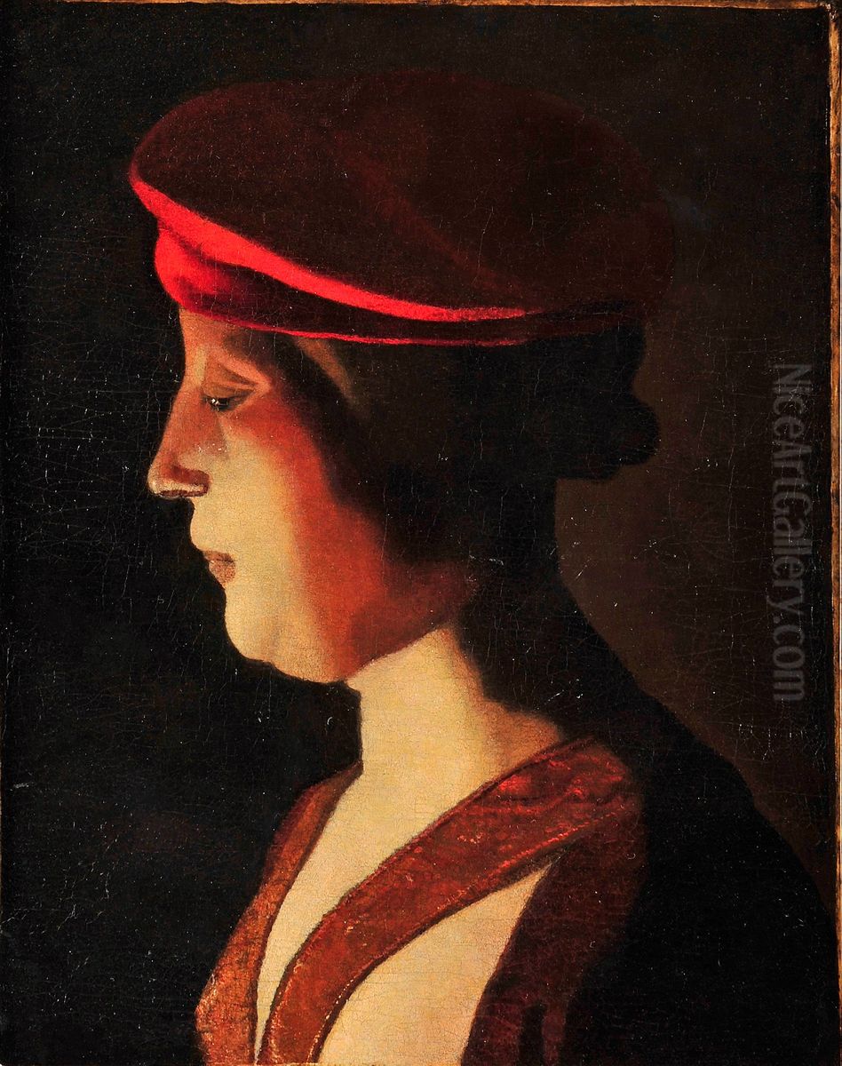 Profil de femme Oil Painting by Georges de La Tour