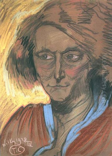 Portrait of a woman Oil Painting by Stanislaw Ignacy Witkiewicz (Witkacy)