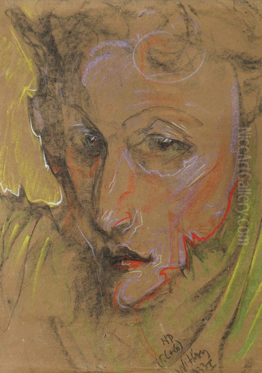 Portret Janiny Turowskiej-Leszczynskiej Oil Painting by Stanislaw Ignacy Witkiewicz (Witkacy)