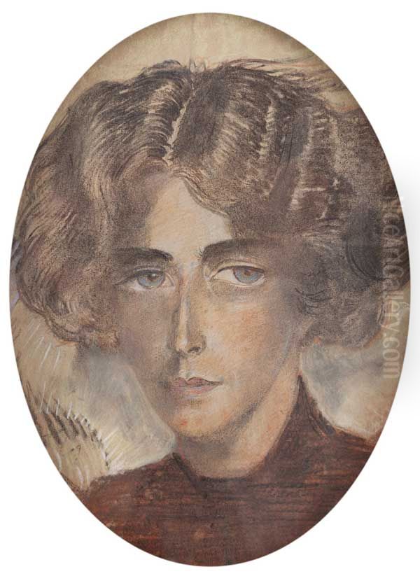 Portrait of Stefania Biesiadecka nee Lewakowska, later Zelenska Oil Painting by Stanislaw Ignacy Witkiewicz (Witkacy)