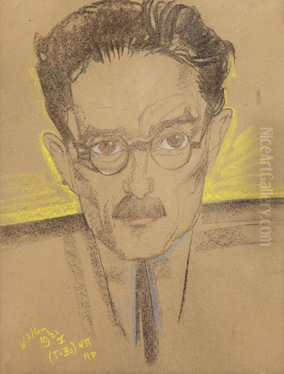 Portrait of Minister Wincenty Jastrzebski Oil Painting by Stanislaw Ignacy Witkiewicz (Witkacy)