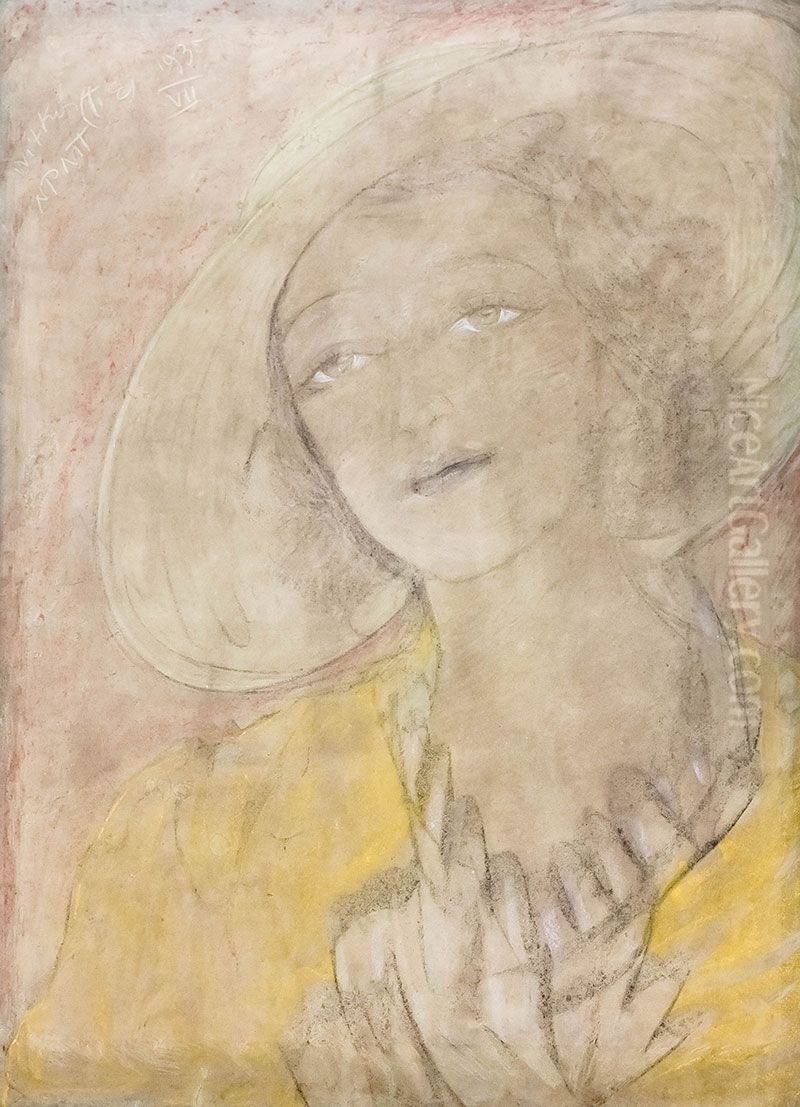 Portrait of Jadwiga Beckowa nee Salkowska Oil Painting by Stanislaw Ignacy Witkiewicz (Witkacy)