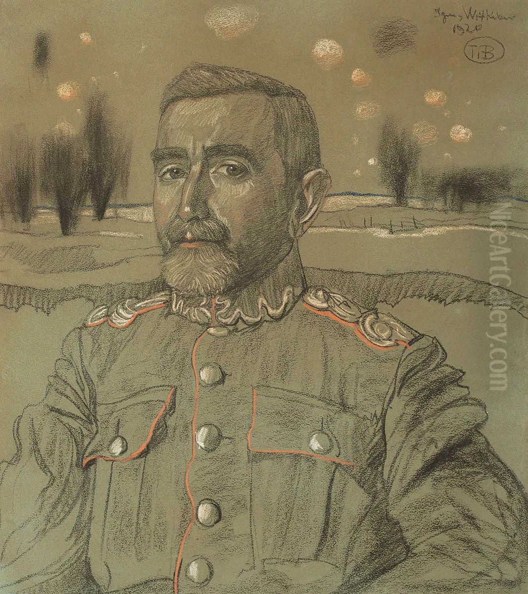 Portret Stanislawa Niklasa Oil Painting by Stanislaw Ignacy Witkiewicz (Witkacy)