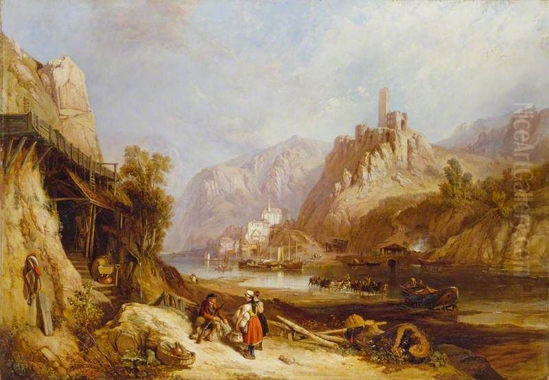 Beilstein on the Moselle Oil Painting by Clarkson Frederick Stanfield