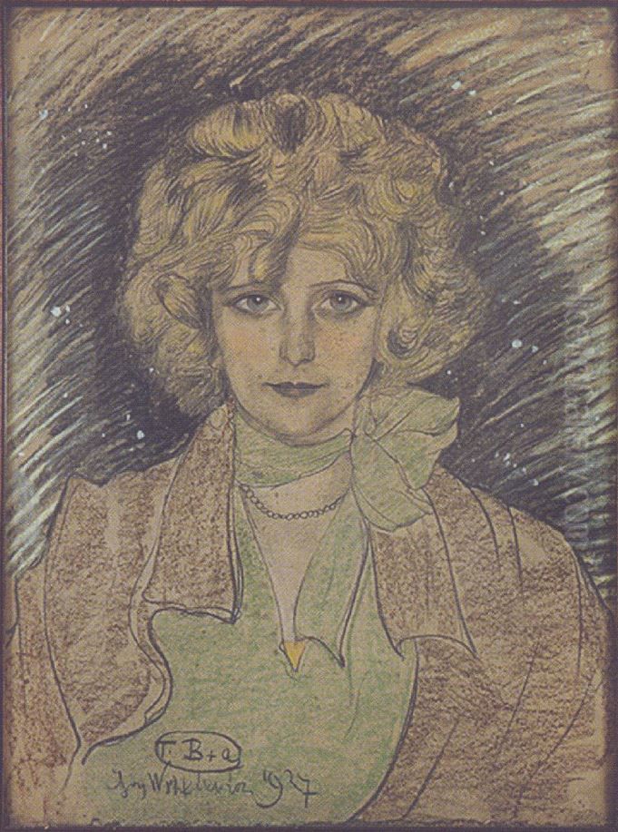 Portret Olgi Wojakowej Oil Painting by Stanislaw Ignacy Witkiewicz (Witkacy)