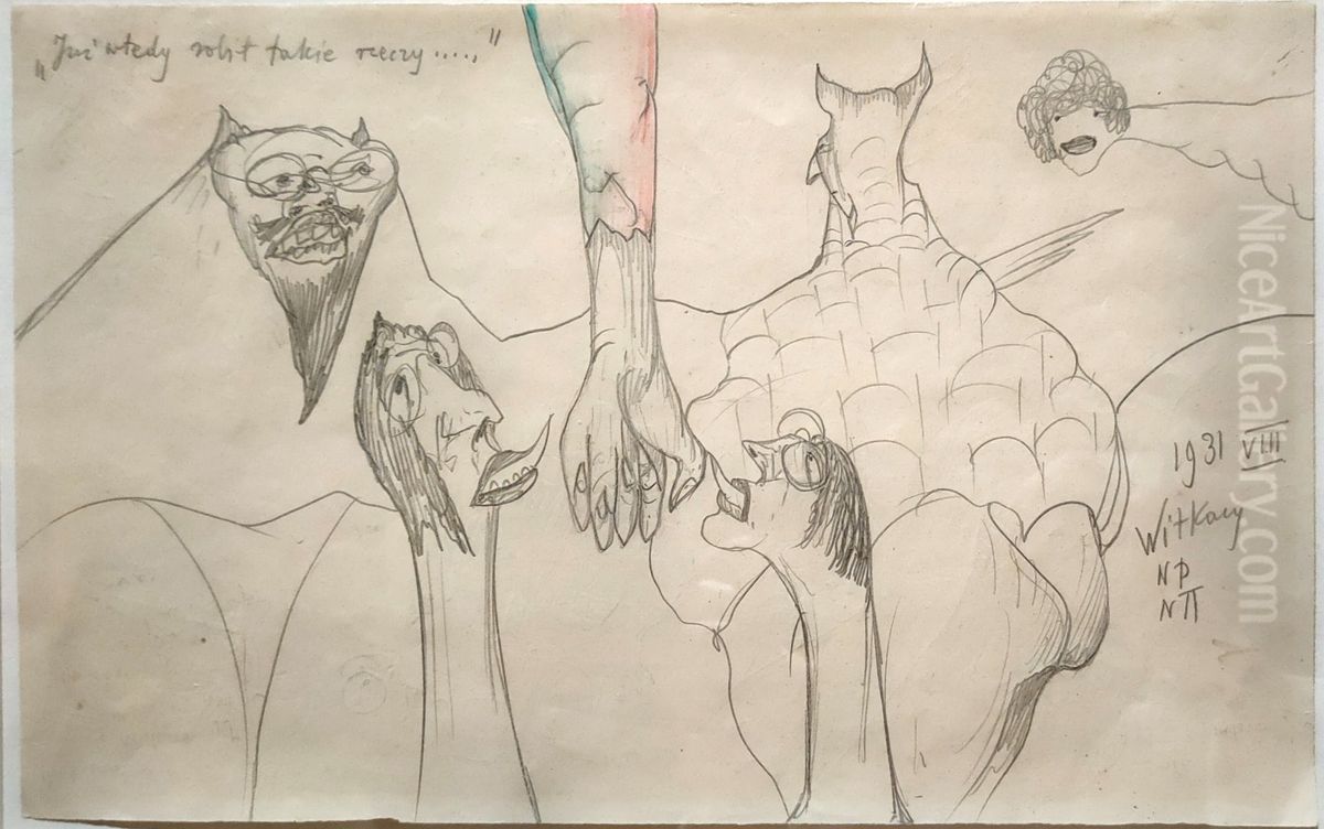 Even back  then he did such things ... Oil Painting by Stanislaw Ignacy Witkiewicz (Witkacy)