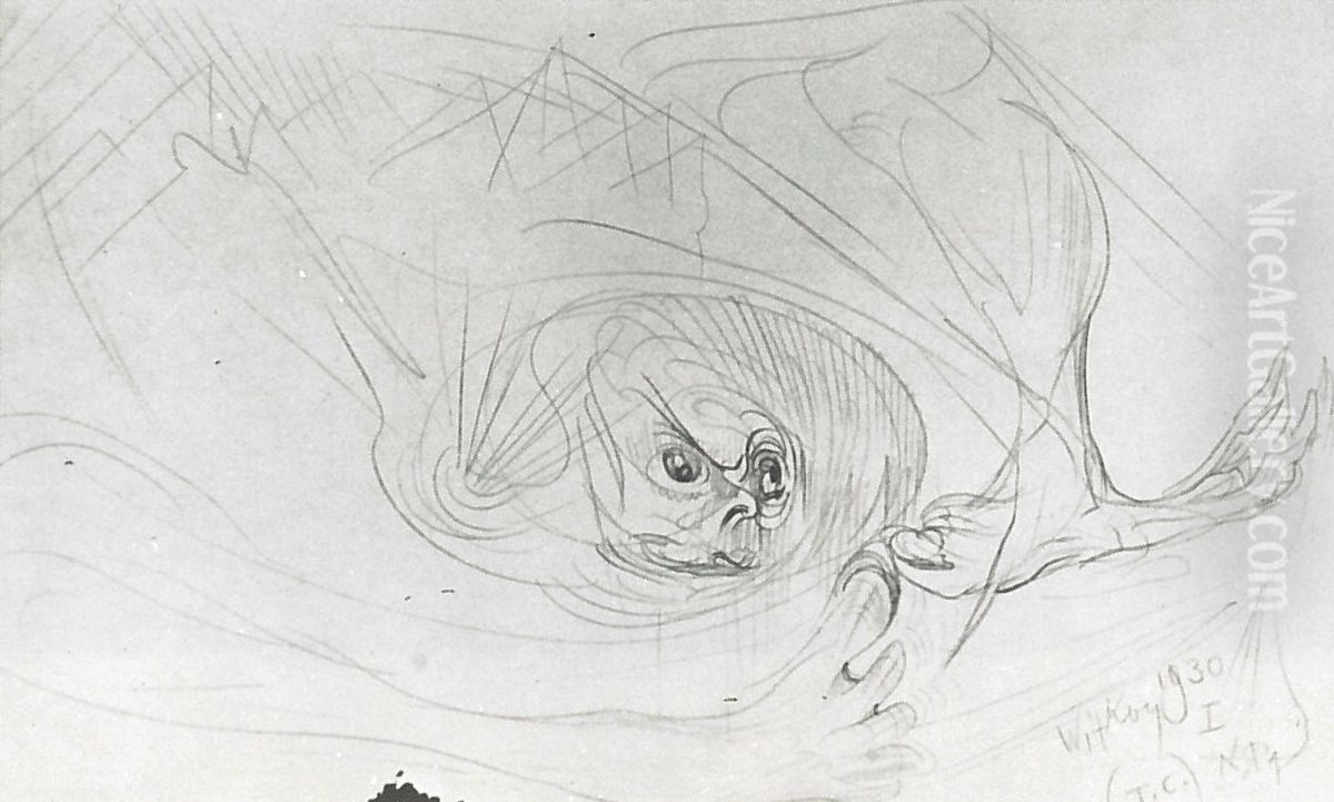 Zjawa Oil Painting by Stanislaw Ignacy Witkiewicz (Witkacy)