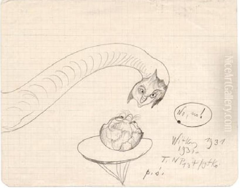 No,  no! Oil Painting by Stanislaw Ignacy Witkiewicz (Witkacy)