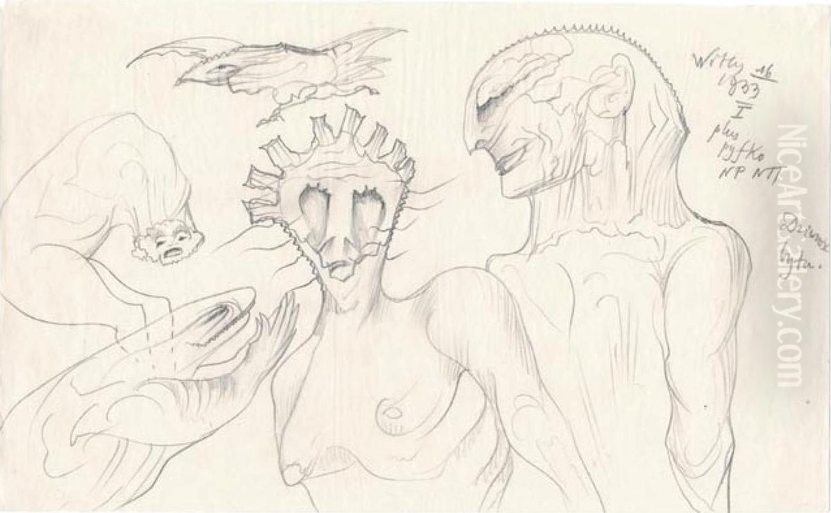 Dziwnosc bytu Oil Painting by Stanislaw Ignacy Witkiewicz (Witkacy)