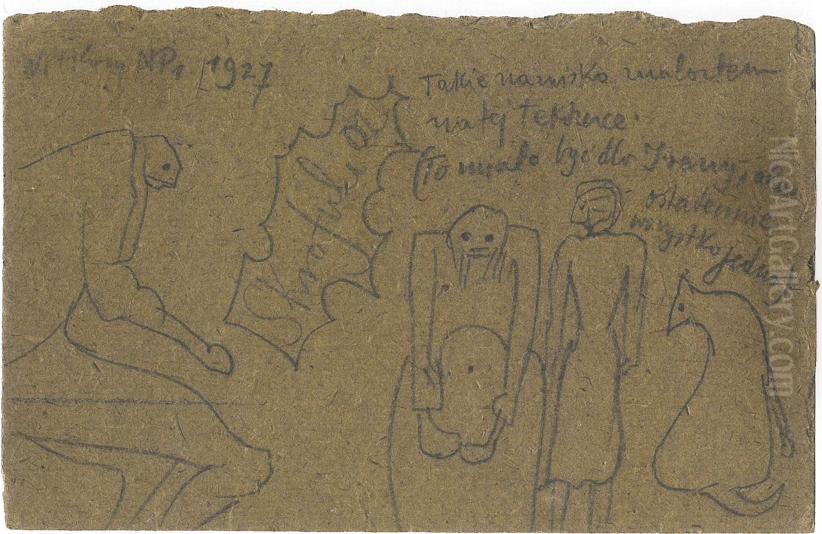 Scrofulous ... Oil Painting by Stanislaw Ignacy Witkiewicz (Witkacy)