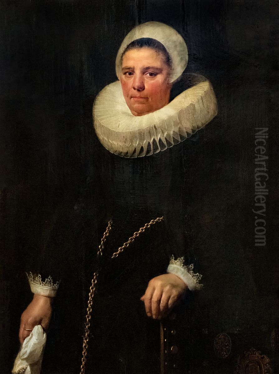 Portrait of a woman Oil Painting by Nicolaes Eliaszoon Pickenoy