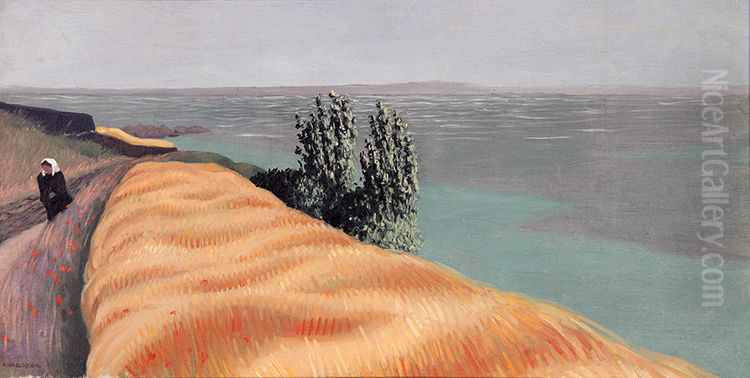 Champ de ble, Locquirec Oil Painting by Felix Vallotton