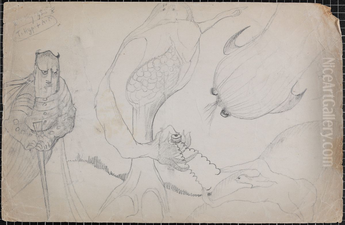 Kompozycja fantastyczna Oil Painting by Stanislaw Ignacy Witkiewicz (Witkacy)