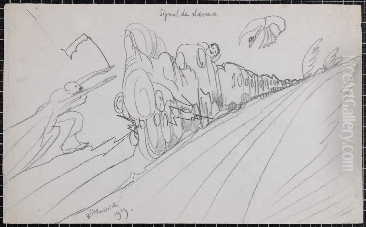 Signal de alarma Oil Painting by Stanislaw Ignacy Witkiewicz (Witkacy)
