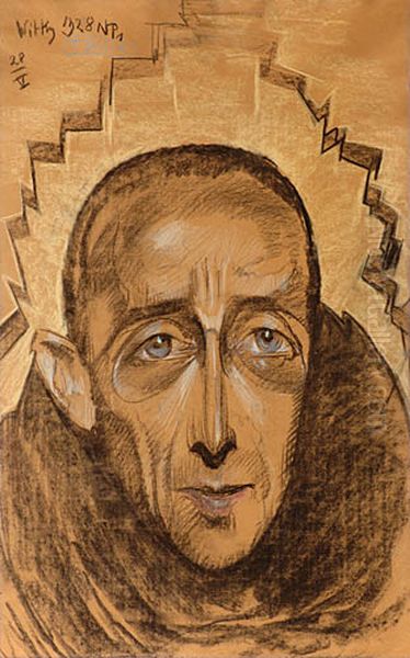 Portret Edmunda Strazyskiego Oil Painting by Stanislaw Ignacy Witkiewicz (Witkacy)