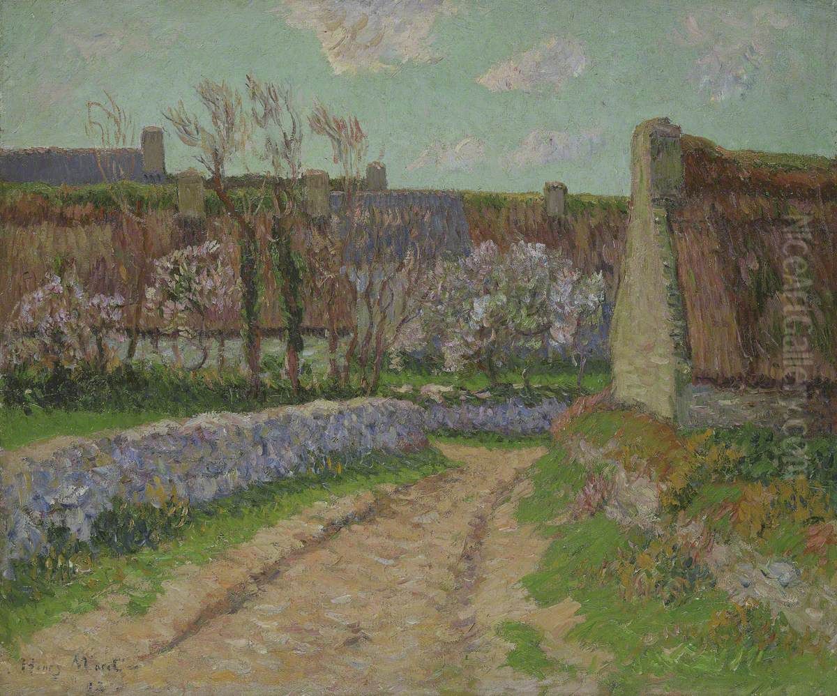 Village in Clohars Oil Painting by Henry Moret