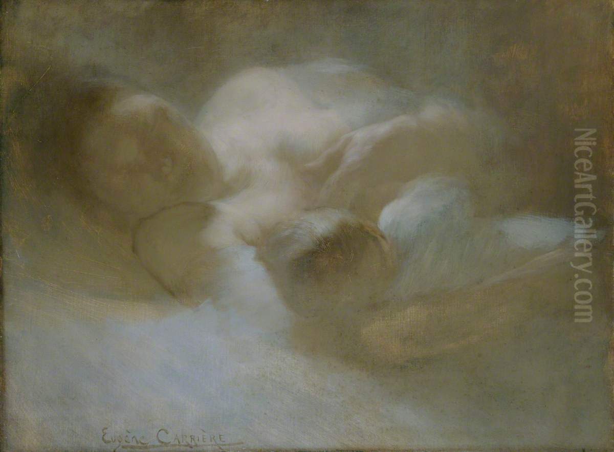 Maternity Oil Painting by Eugene Carriere