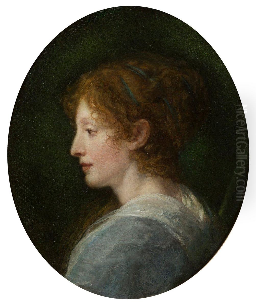 Portrait of the Comtesse de Mollien Oil Painting by Jean-Baptiste Greuze
