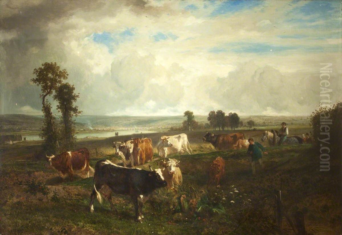 Landscape, les hauteurs de Suresnes Oil Painting by Constant Troyon