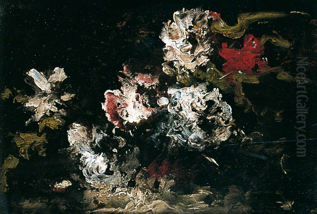 Roses Oil Painting by Adolphe Joseph Thomas Monticelli